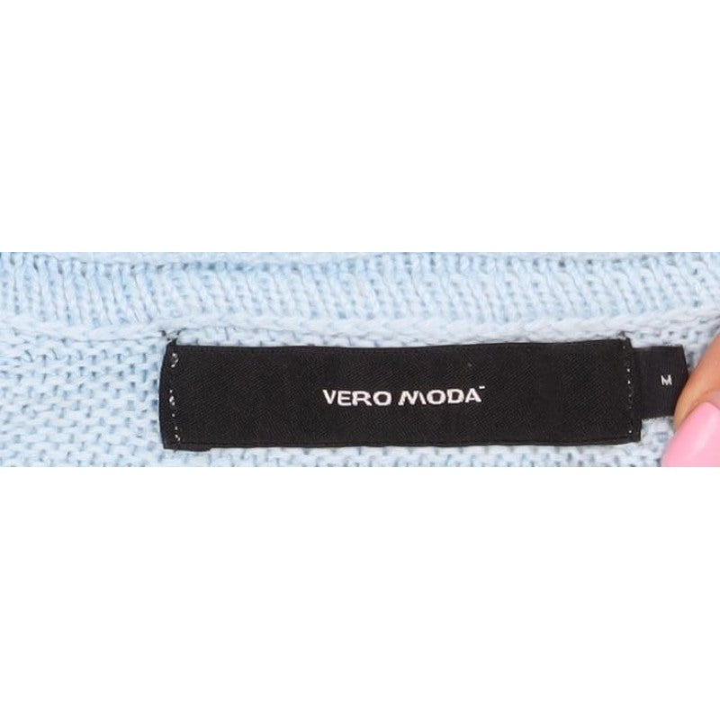 Vero Moda Women’s Blue M Crew Neck Raglan Knit Pullover Jumper