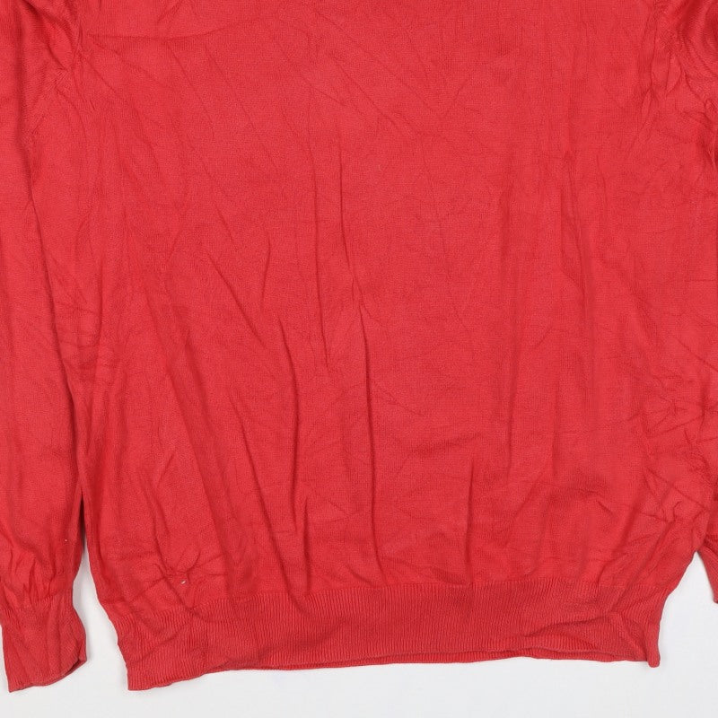 Baileys Giordano Men’s Red 3XL V-Neck Cotton Pullover Jumper