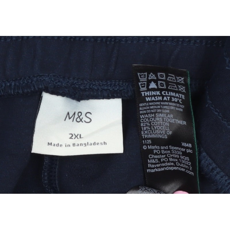 Marks and Spencer Men’s Navy 2XL Sweat Shorts Drawstring Pockets