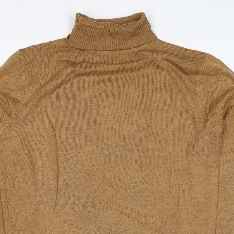 Soulstar Unisex Adults Brown XL Roll Neck Knit Pullover Jumper