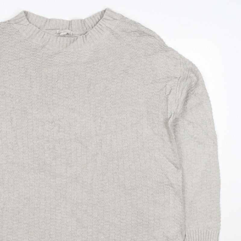 Gap Men's Grey M Cotton Crew Neck Knit Pullover Jumper
