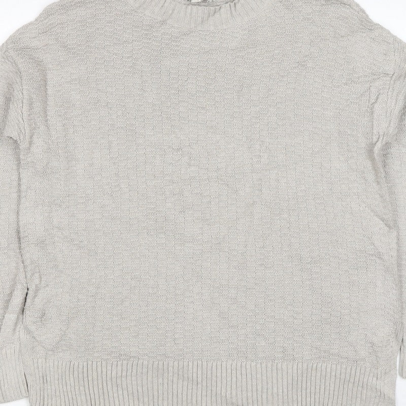 Gap Men's Grey M Cotton Crew Neck Knit Pullover Jumper
