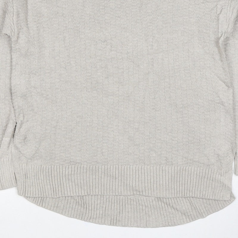 Gap Men's Grey M Cotton Crew Neck Knit Pullover Jumper