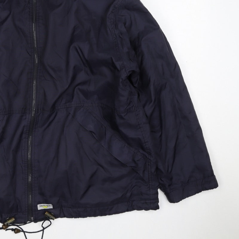 Switcher Men’s Blue M Windbreaker Full Zip Fleece Lined Jacket