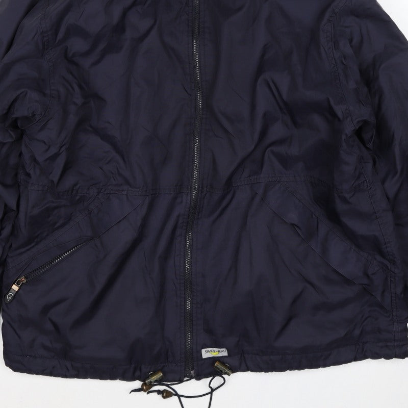 Switcher Men’s Blue M Windbreaker Full Zip Fleece Lined Jacket