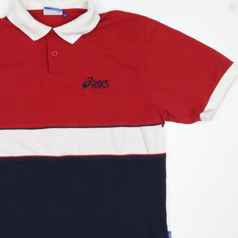 Asics Men’s Multicoloured L Colourblock Short Sleeve Polo Shirt