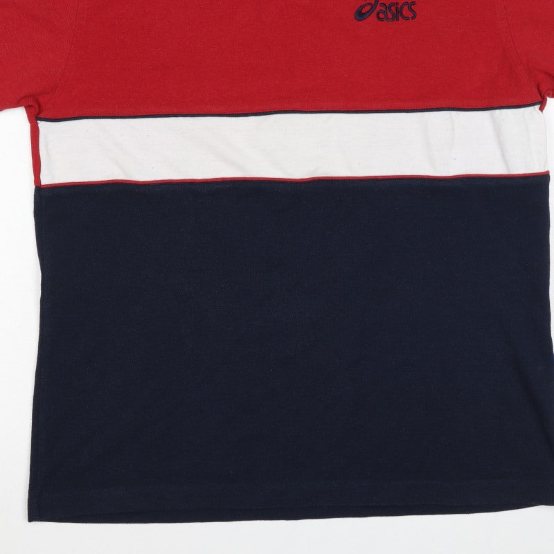 Asics Men’s Multicoloured L Colourblock Short Sleeve Polo Shirt