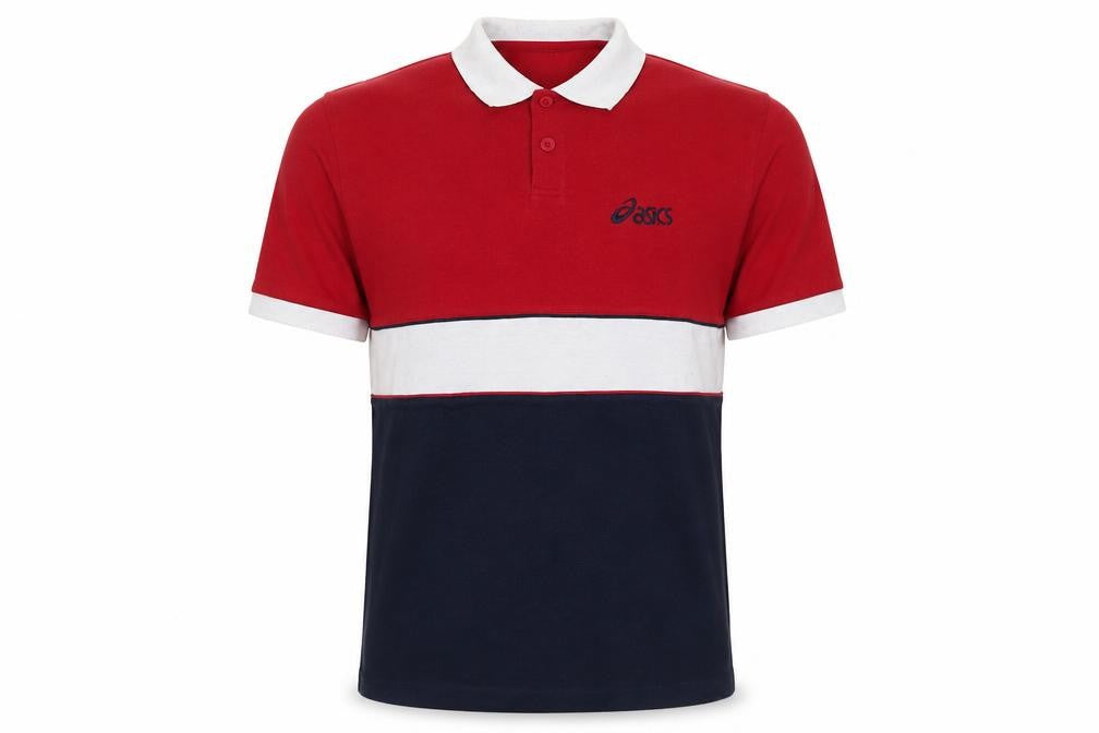 Asics Men’s Multicoloured L Colourblock Short Sleeve Polo Shirt
