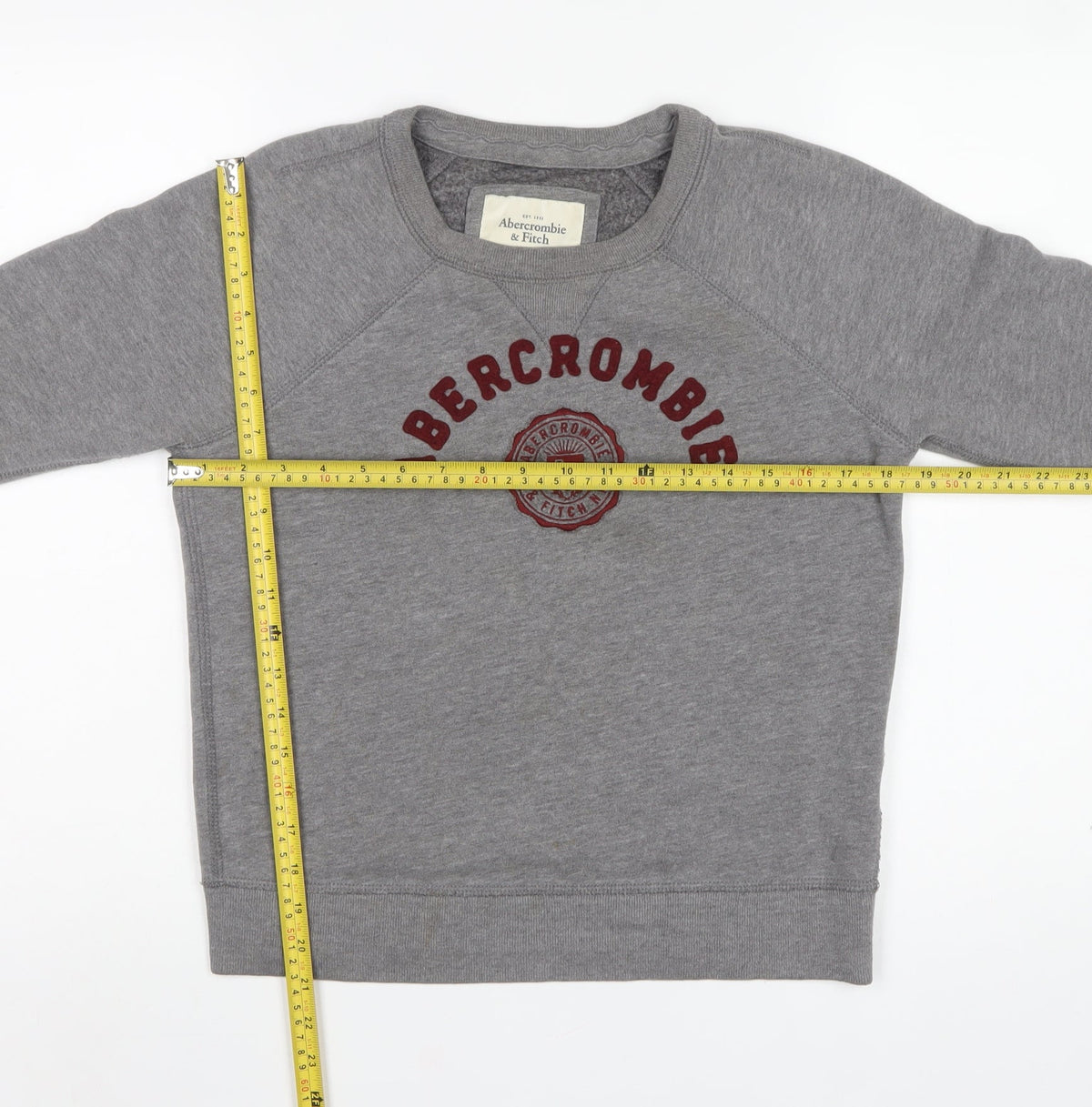 Abercrombie & Fitch Women’s Grey M Logo Crew Neck Sweatshirt