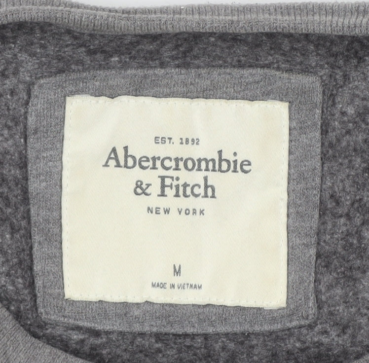 Abercrombie & Fitch Women’s Grey M Logo Crew Neck Sweatshirt