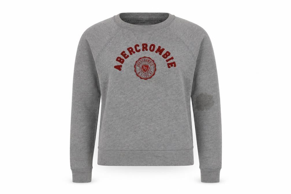 Abercrombie & Fitch Women’s Grey M Logo Crew Neck Sweatshirt
