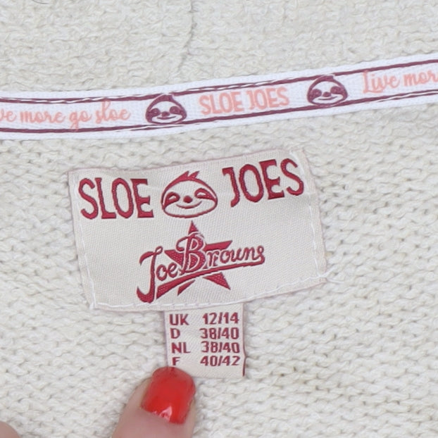 Sloe Joes Joe Browns Women’s Ivory Longline Open Cardigan UK 14