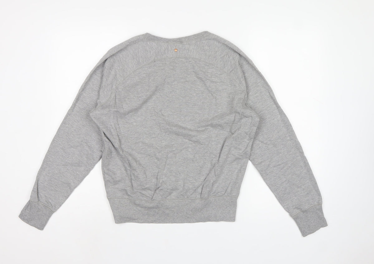 Diesel Women’s Grey XS Flamingo Graphic Cotton Sweatshirt Pullover