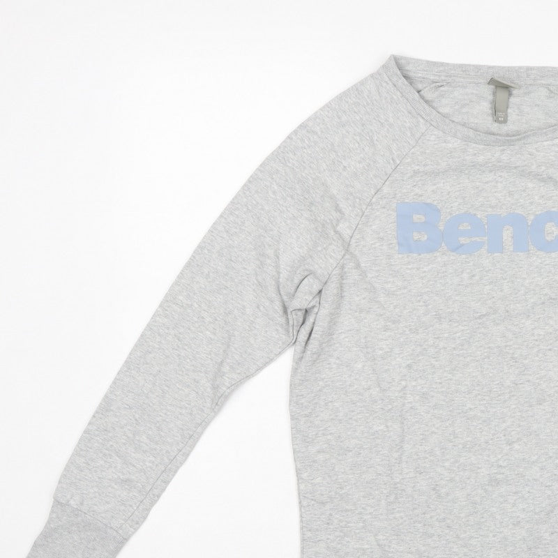 Bench Women’s Grey XS Logo Crew Neck Raglan Sweatshirt