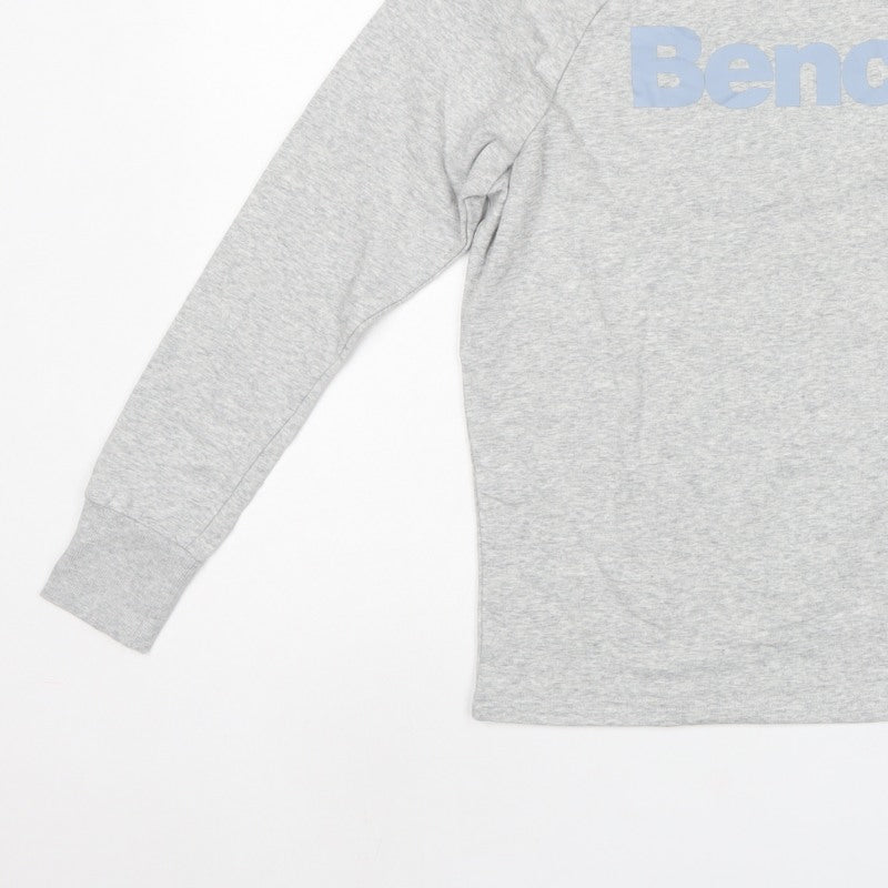 Bench Women’s Grey XS Logo Crew Neck Raglan Sweatshirt