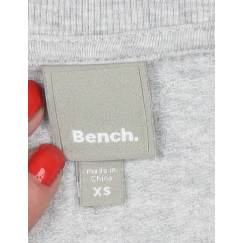 Bench Women’s Grey XS Logo Crew Neck Raglan Sweatshirt