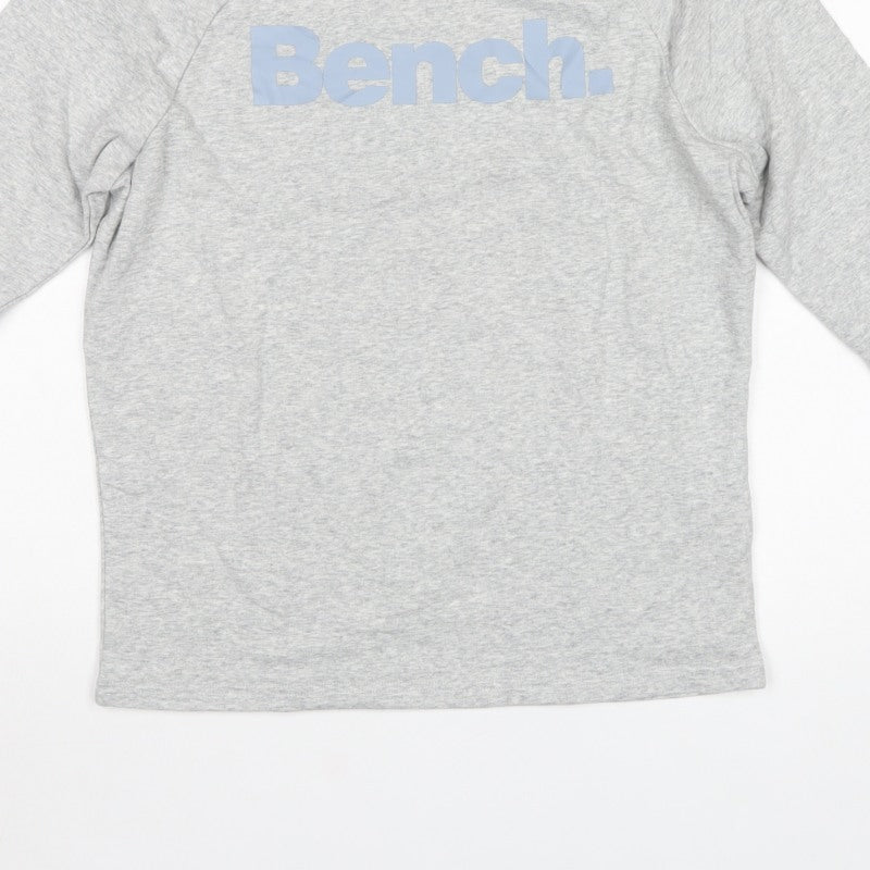 Bench Women’s Grey XS Logo Crew Neck Raglan Sweatshirt