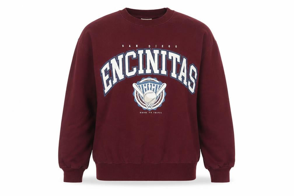 Pull&Bear Women Red S San Diego Baseball Graphic Sweatshirt