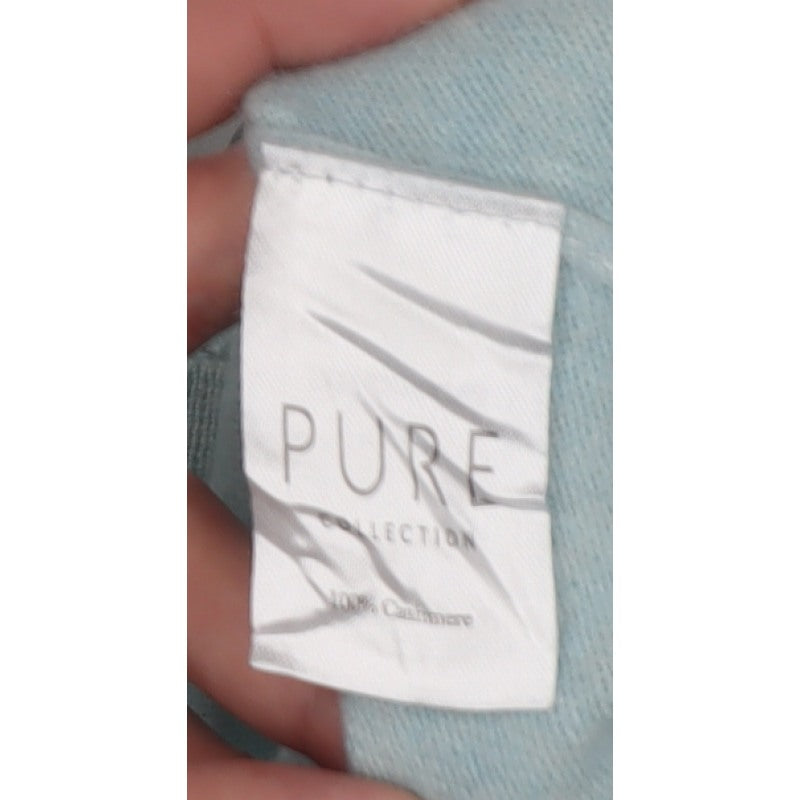 Pure Collection Women’s Blue Cashmere Crew Neck Jumper UK 12