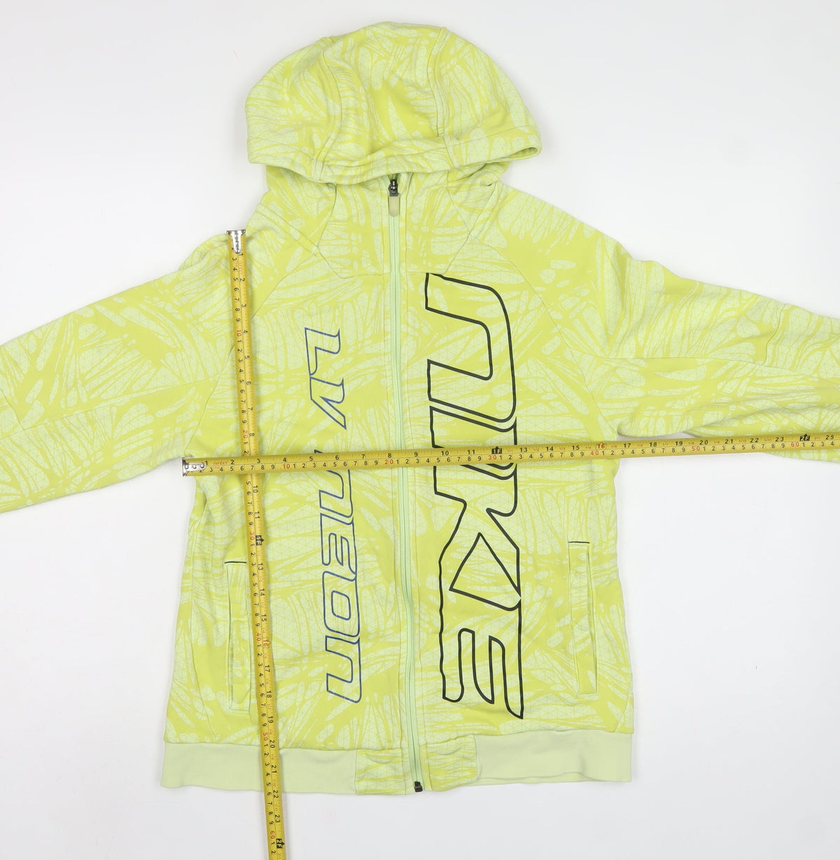 Nike Boys Yellow Full Zip Hooded Fleece Hoodie 12-13 Years Logo
