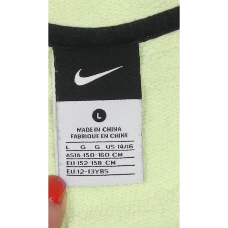 Nike Boys Yellow Full Zip Hooded Fleece Hoodie 12-13 Years Logo