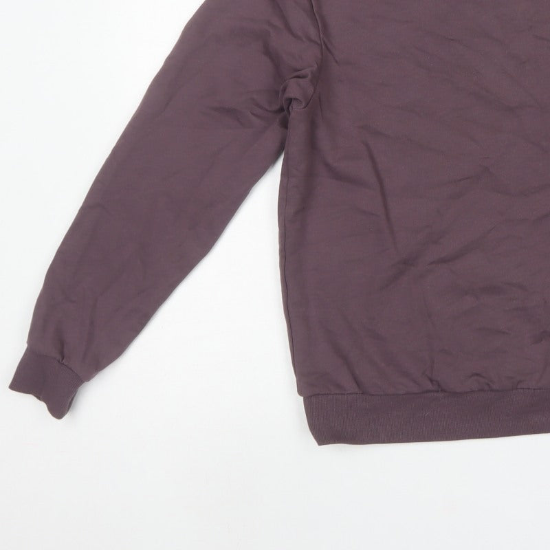 ASOS Design Women Brown UK 8 Cotton Crew Neck Pullover Sweatshirt