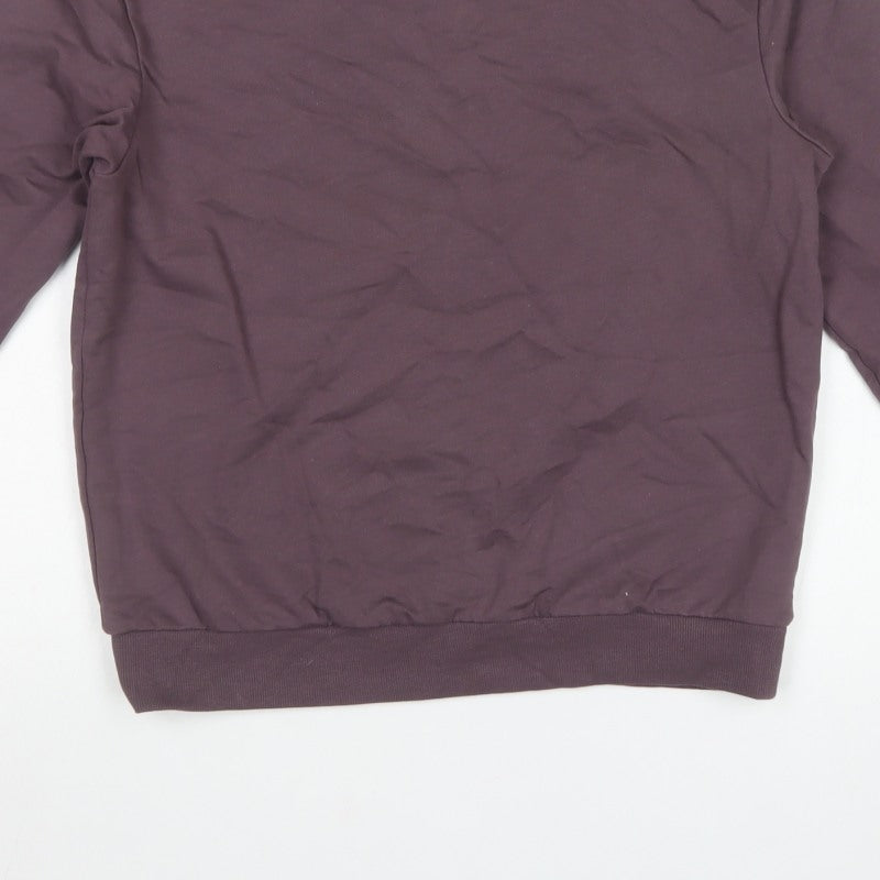 ASOS Design Women Brown UK 8 Cotton Crew Neck Pullover Sweatshirt