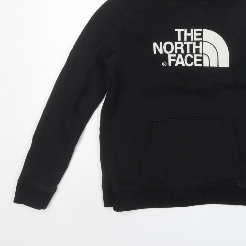 The North Face Boys Black XL Logo Pullover Hoodie Cotton Kangaroo Pocket