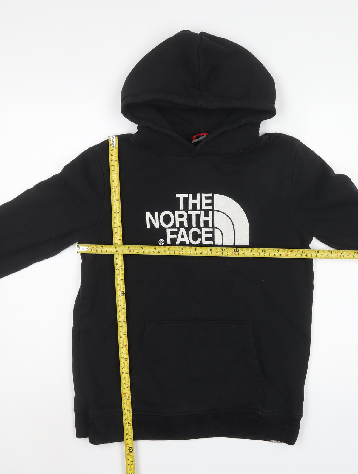 The North Face Boys Black XL Logo Pullover Hoodie Cotton Kangaroo Pocket