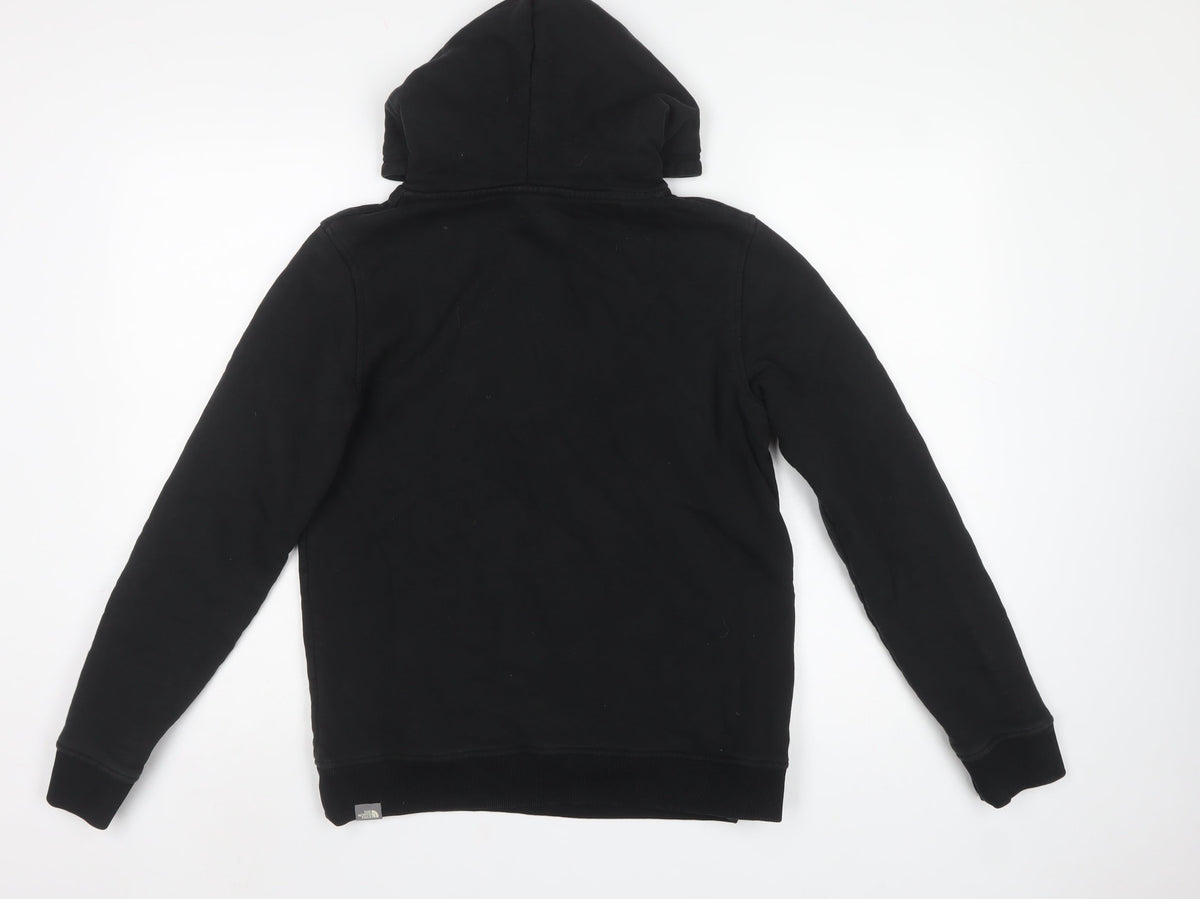 The North Face Boys Black XL Logo Pullover Hoodie Cotton Kangaroo Pocket