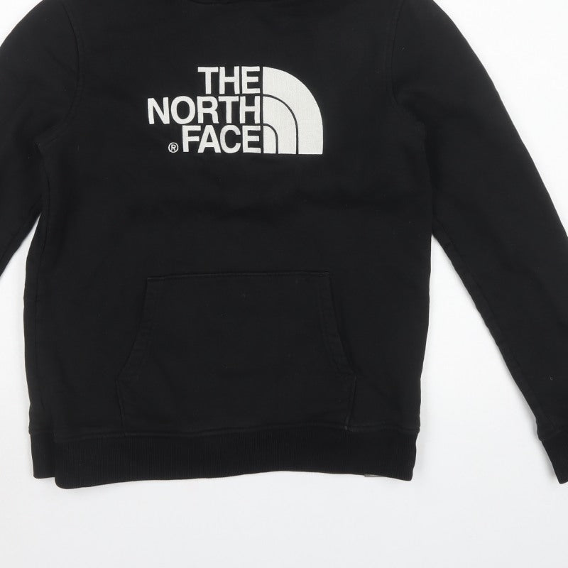 The North Face Boys Black XL Logo Pullover Hoodie Cotton Kangaroo Pocket