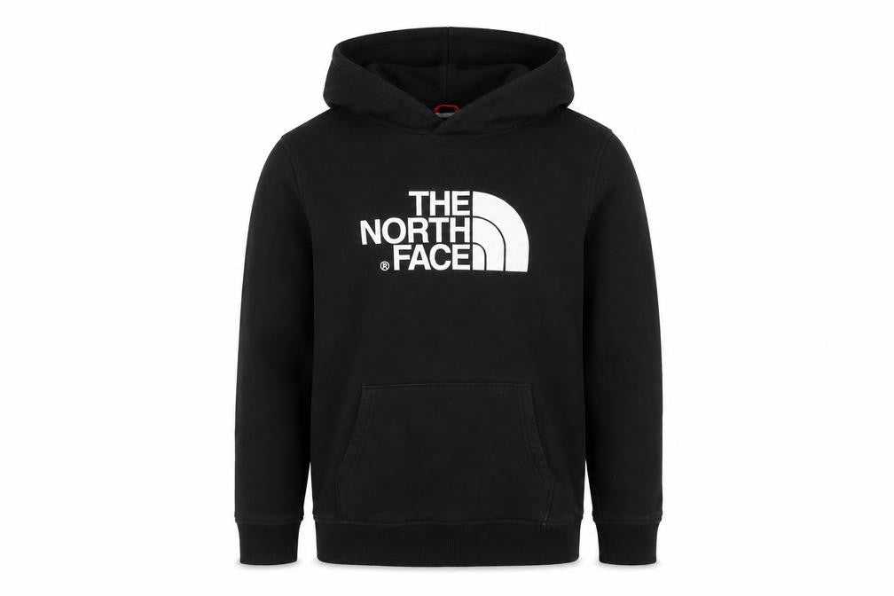 The North Face Boys Black XL Logo Pullover Hoodie Cotton Kangaroo Pocket