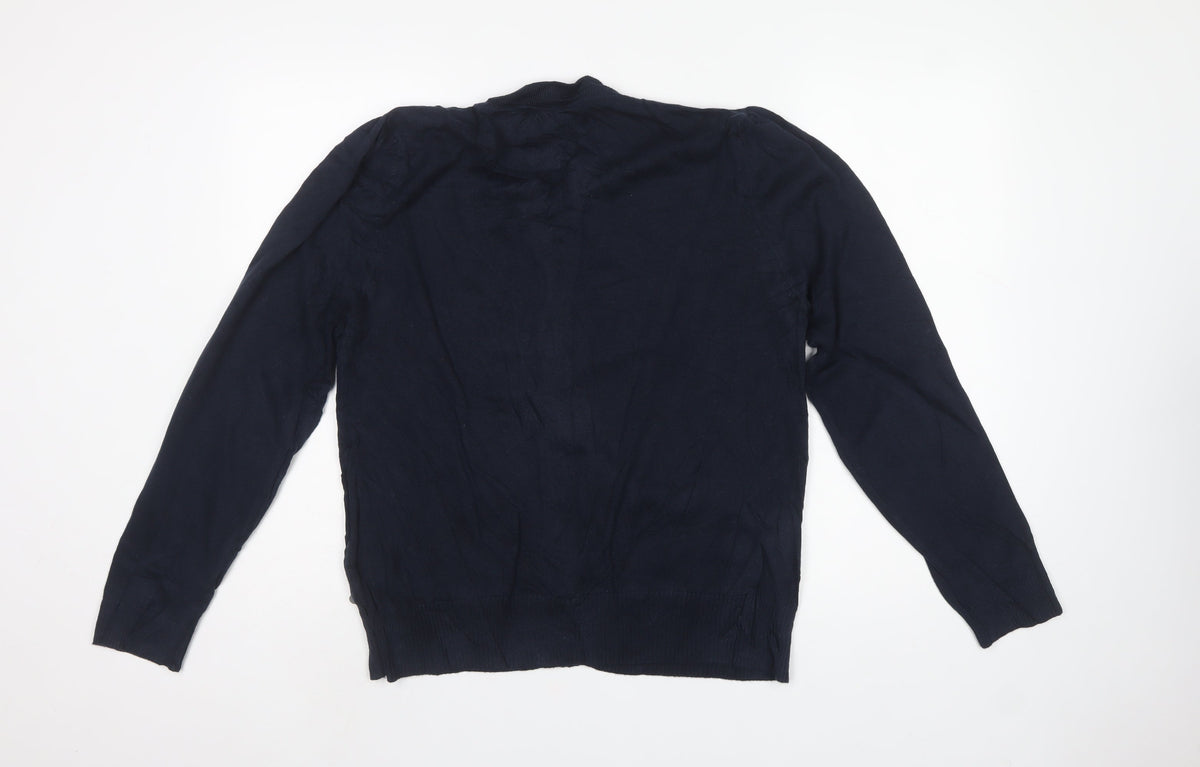 Brakeburn Women’s Navy Blue Size 14 Button Pocket Knit Cardigan