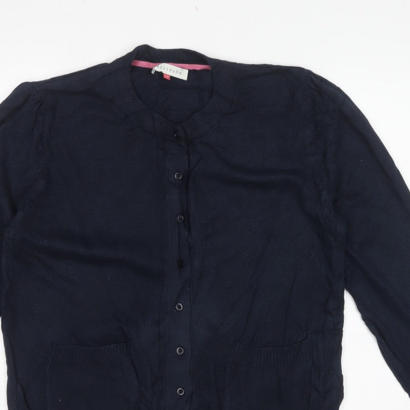 Brakeburn Women’s Navy Blue Size 14 Button Pocket Knit Cardigan
