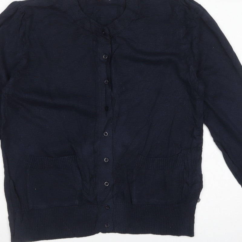 Brakeburn Women’s Navy Blue Size 14 Button Pocket Knit Cardigan
