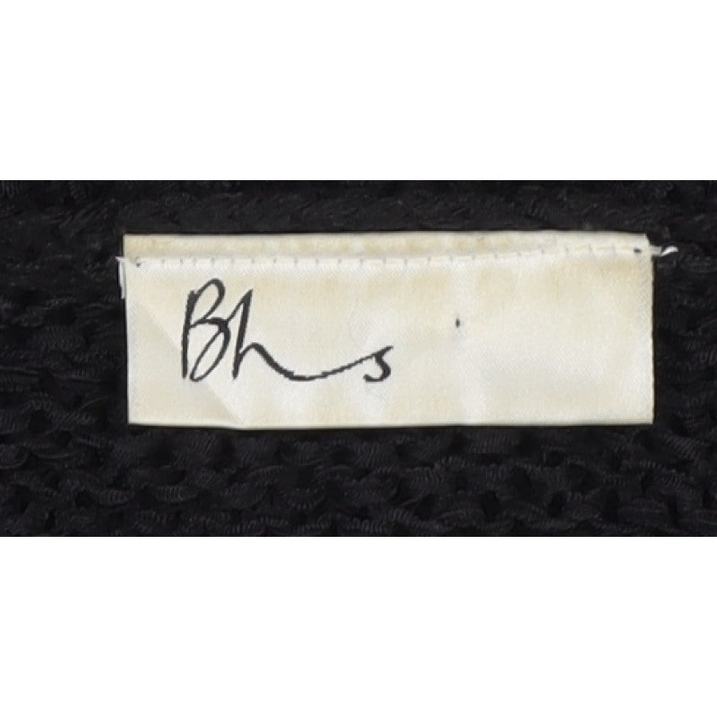 Bhs Women's Black UK 16 Chunky Knit Button Cardigan Bell Sleeve