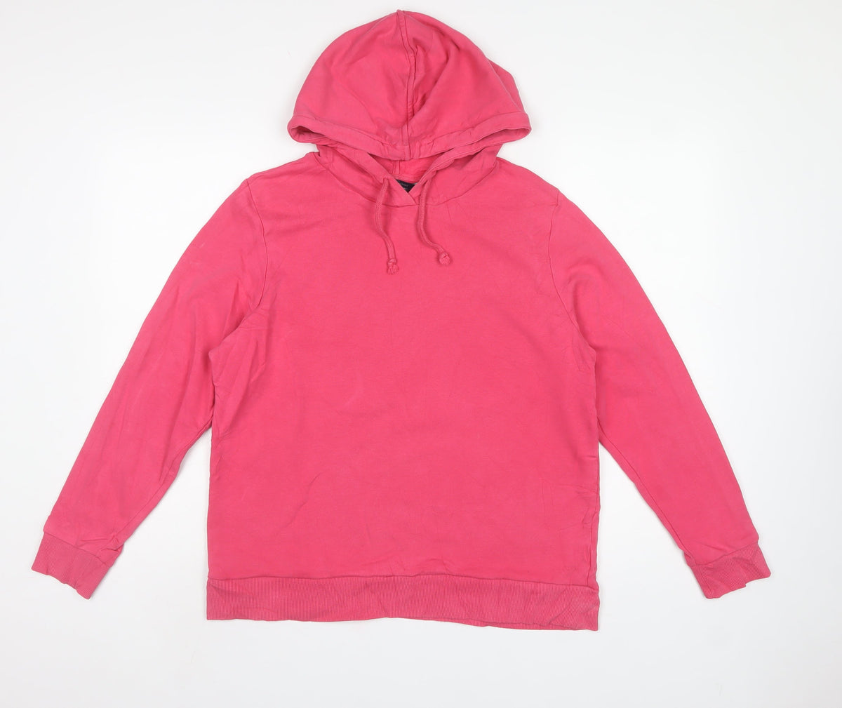Marks and Spencer Women's Pink UK 14 Pullover Hoodie Cotton Blend