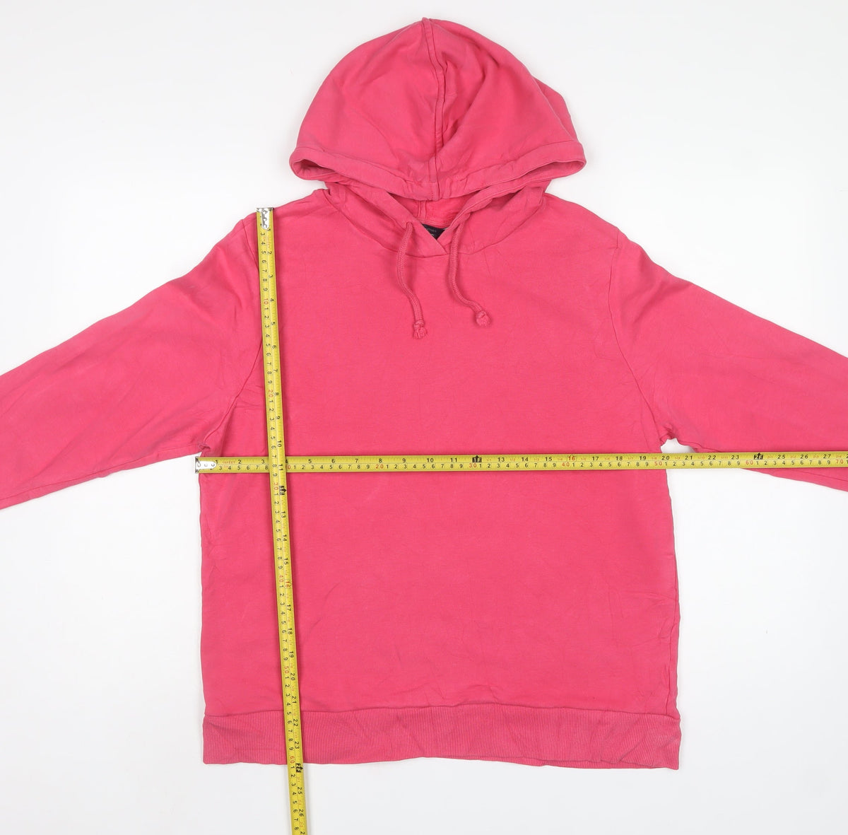 Marks and Spencer Women's Pink UK 14 Pullover Hoodie Cotton Blend