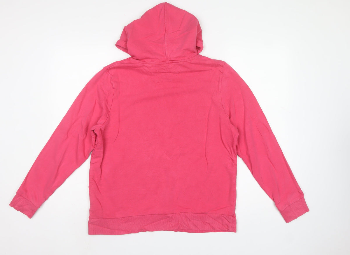 Marks and Spencer Women's Pink UK 14 Pullover Hoodie Cotton Blend