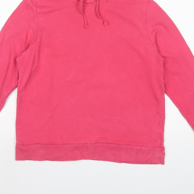 Marks and Spencer Women's Pink UK 14 Pullover Hoodie Cotton Blend