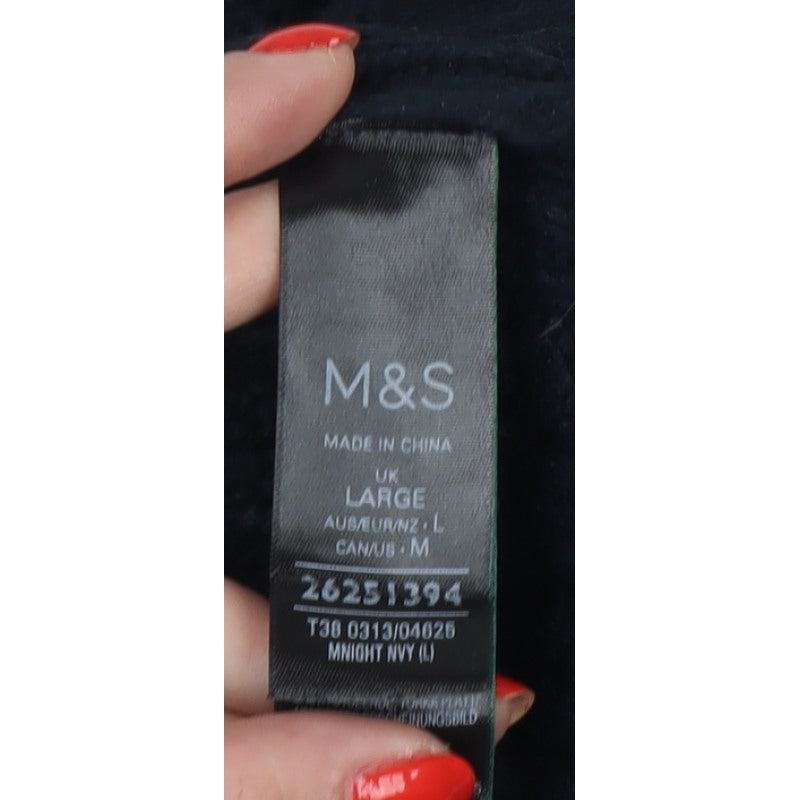 Marks and Spencer Women’s Black L Cable-Knit Sleeveless Jumper Vest