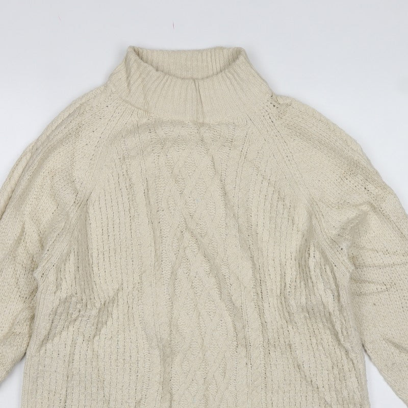 White Stuff Women’s Ivory UK 10 Cable Knit Roll Neck Jumper