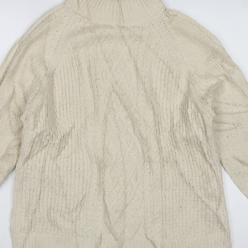 White Stuff Women’s Ivory UK 10 Cable Knit Roll Neck Jumper