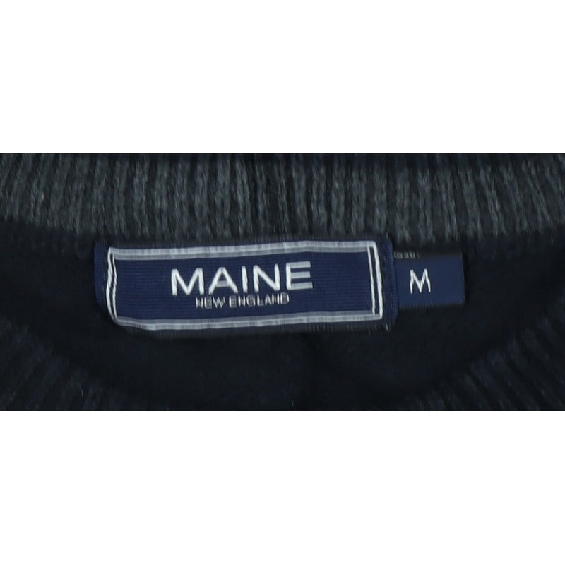 Maine New England Men’s Black M Crew Neck Knit Pullover Jumper