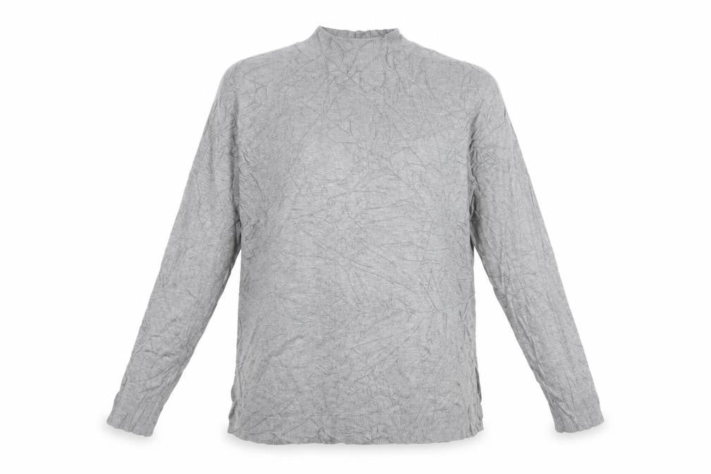 b.young Women’s Grey High Neck Knit Pullover Jumper Size L