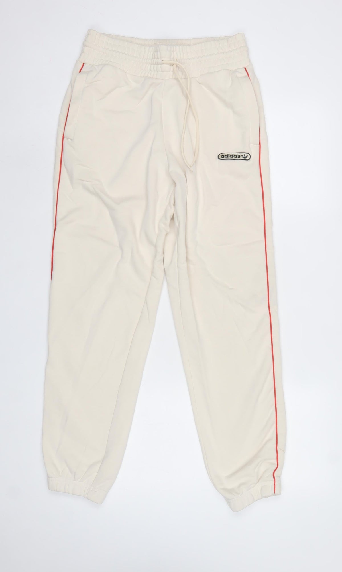 adidas Women’s Ivory UK 14 Jogger Trousers Logo Piped Cuffed