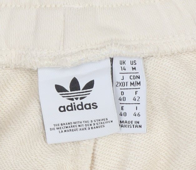 adidas Women’s Ivory UK 14 Jogger Trousers Logo Piped Cuffed