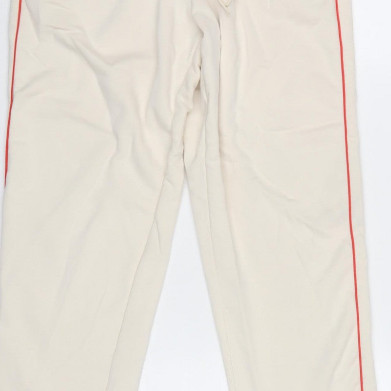 adidas Women’s Ivory UK 14 Jogger Trousers Logo Piped Cuffed