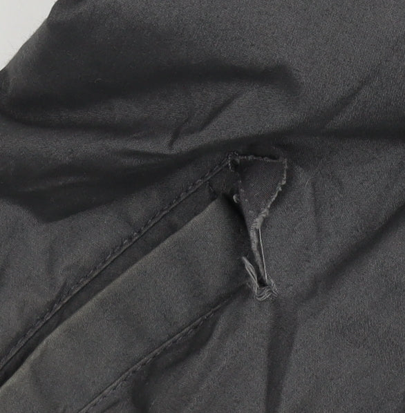 Burton Women’s Black S Long Double-Breasted Trench Coat Detachable Lining