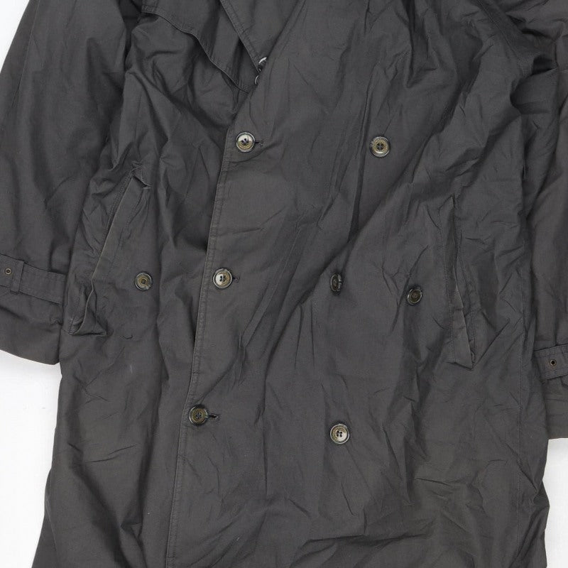 Burton Women’s Black S Long Double-Breasted Trench Coat Detachable Lining